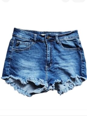 KanCan Blue Cut-off Denim Shorts Women's Jr‎ Size 9/28